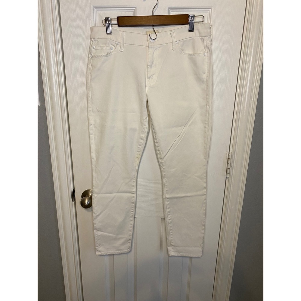 MOTHER The Looker Crop‎ Jeans Women's Size 30 White Glass Slipper